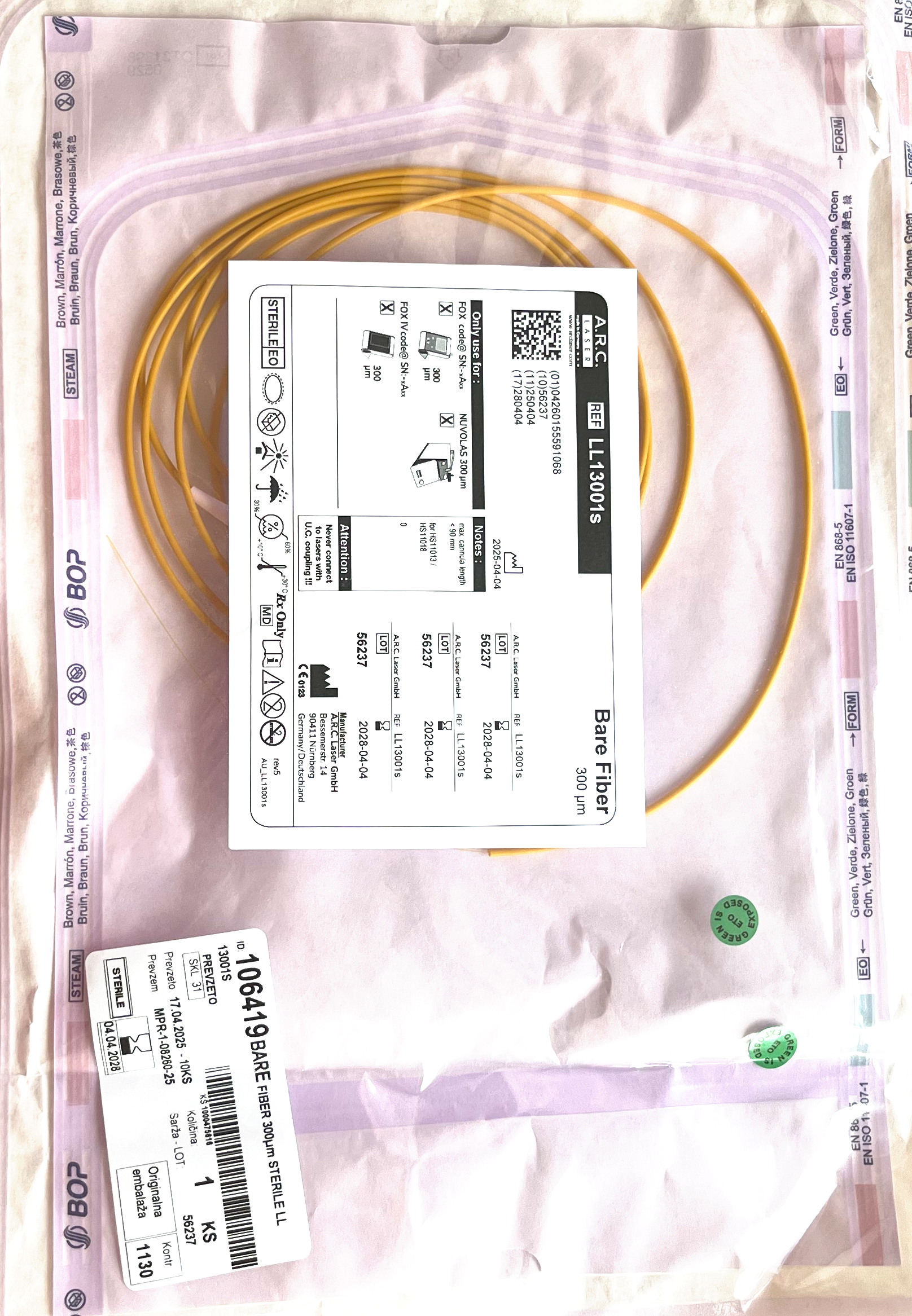 BARE FIBER 300 UM STERILE LL13001s UC1 ON106419