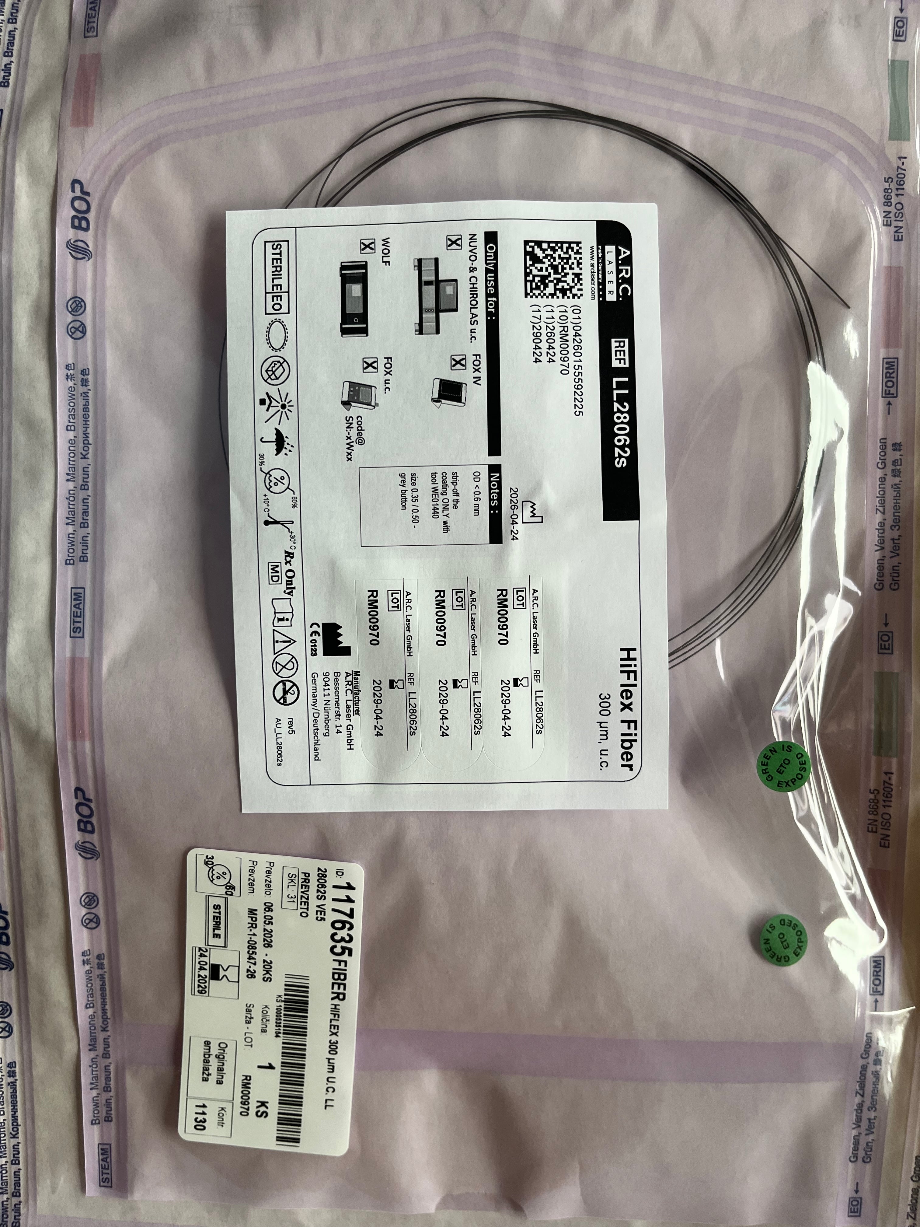 Hiflex Bare Fibre UC2 300µm STERILE LL28001s NEU/ON117635